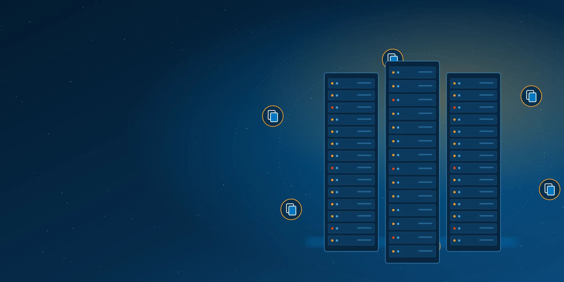 Server racks with backup storage